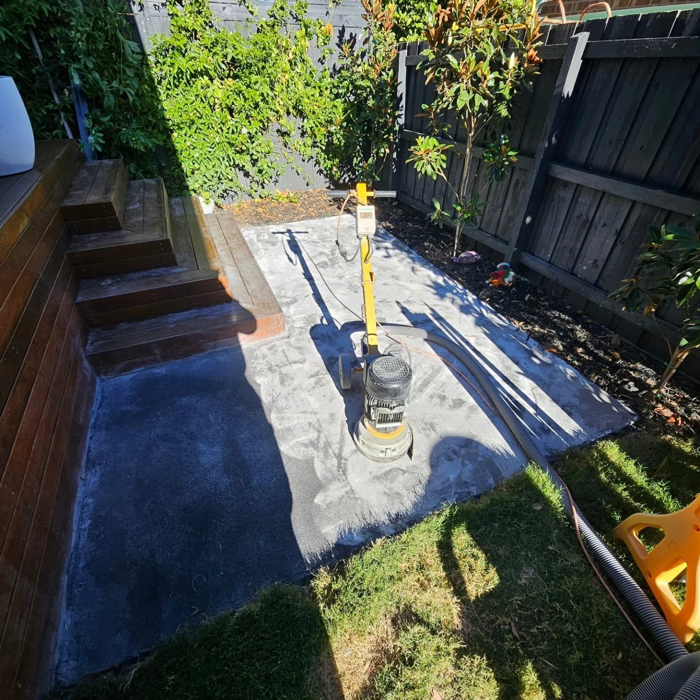 Before concrete resurfacing alfresco in Camberwell Victoria