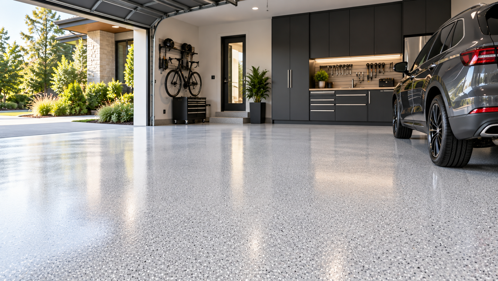 Epoxy flooring of garage