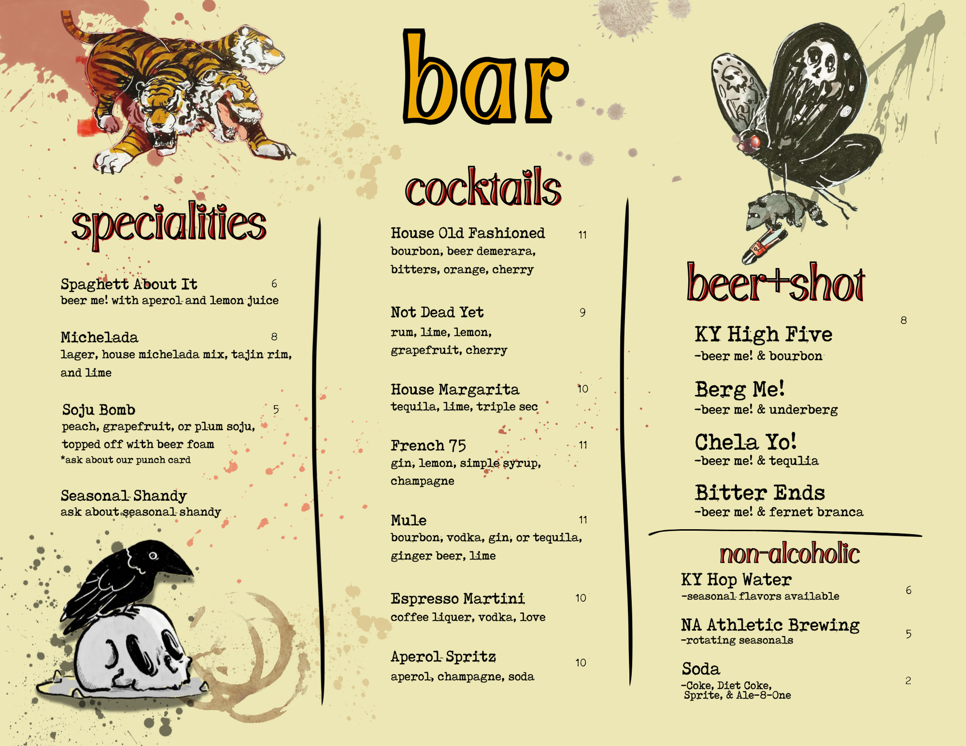 Bar Menu