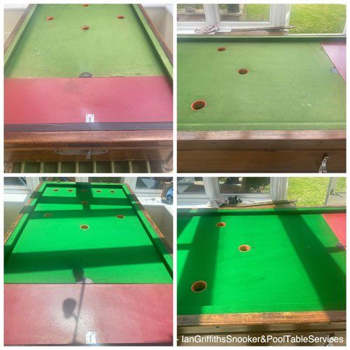 Before and afters of bar billiards table