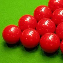 Snooker table balls