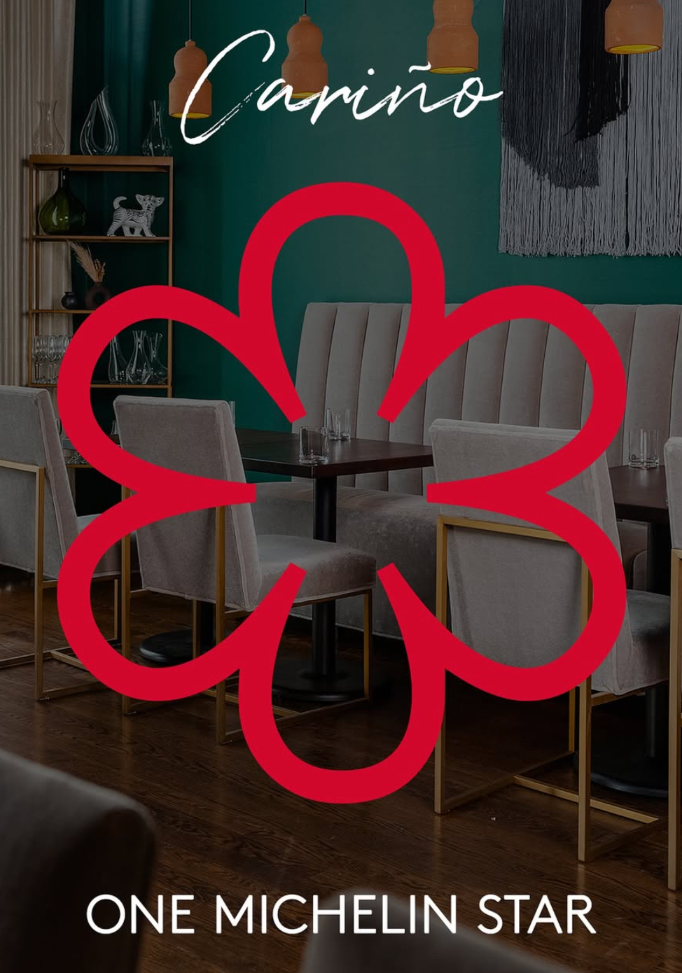 A poster for camino one michelin star restaurant