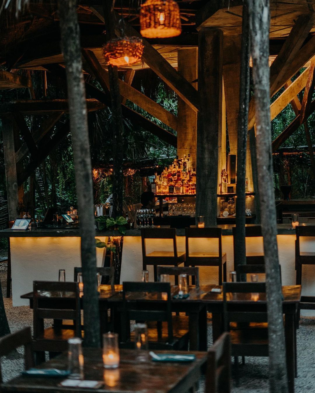 Bar & dining area at WILD Tulum