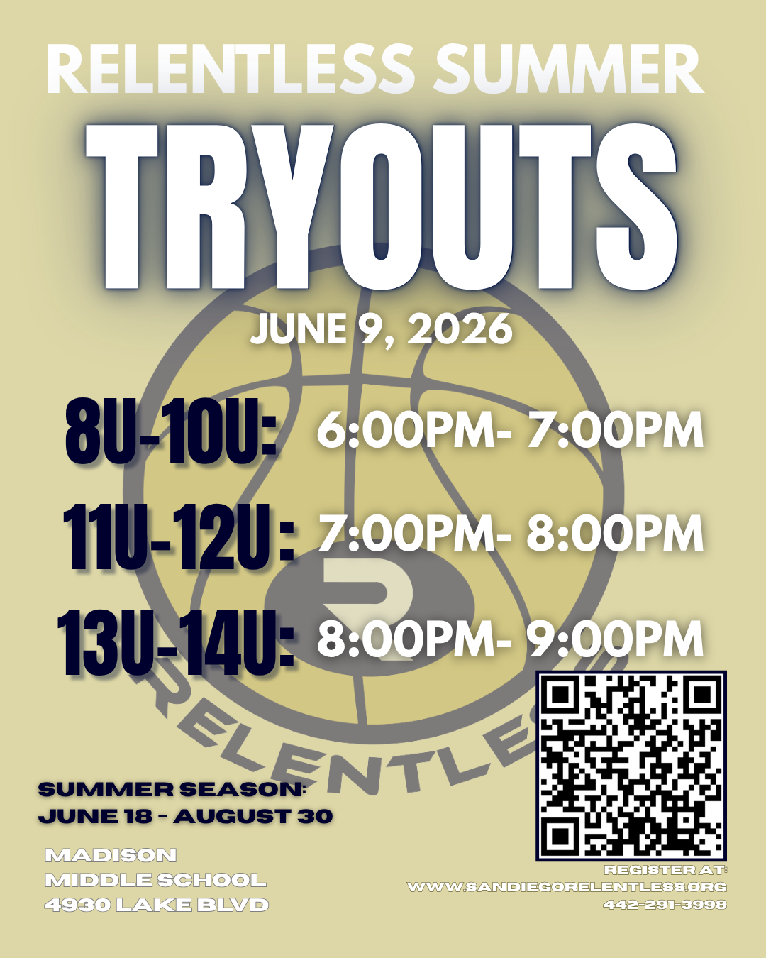 Elementary & Middle School Tryouts Flyer