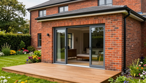 Rear extension with bifold doors and garden