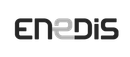 Logo ENEDIS en gris foncé avec un « 2 » gris clair au centre.