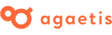 Logo orange pour « Agétis ».