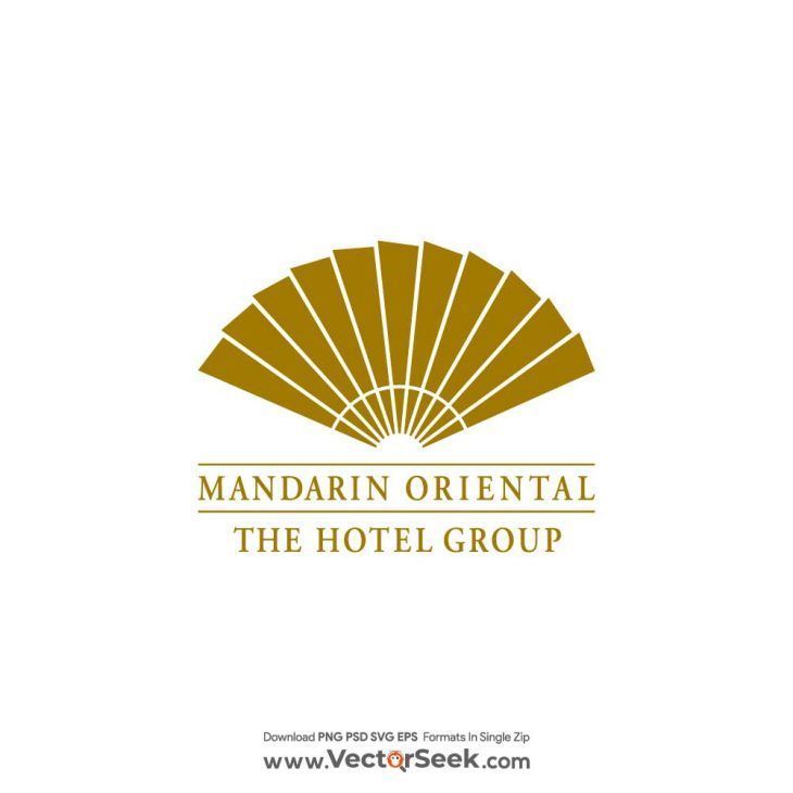 Mandarin Oriental Hotel Group gold fan logo on a white background
