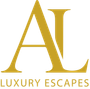Gold “AL” logo with “Luxury Escapes” text underneath on a white background