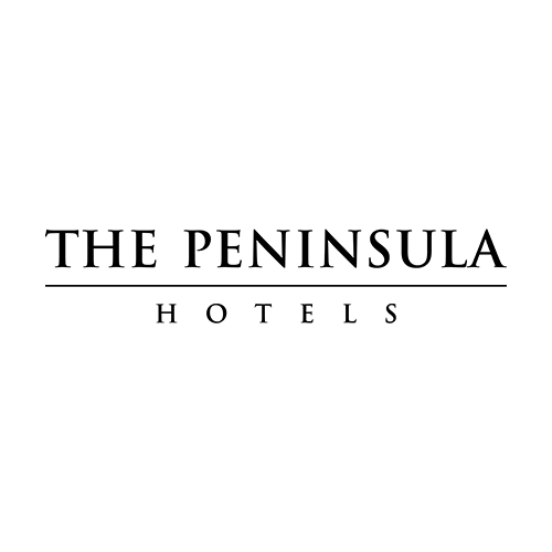 The Peninsula Hotels logo in black serif text on a white background
