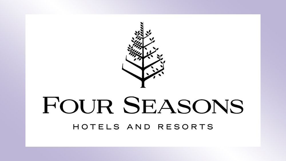 Four Seasons Hotels and Resorts logo with stylized black tree on white background