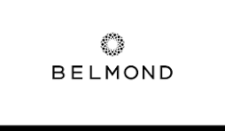 Belmond logo: black wordmark with circular emblem above on a white background