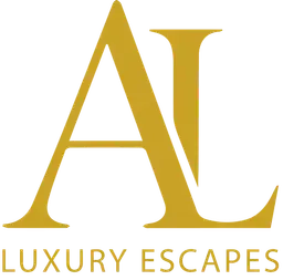 Gold “AL” Luxury Escapes logo on a white background