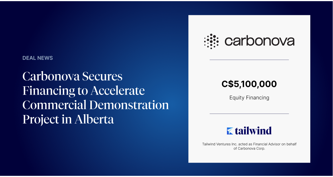 Carbonova secures financing to accelerate commercial demonstration project in Alberta