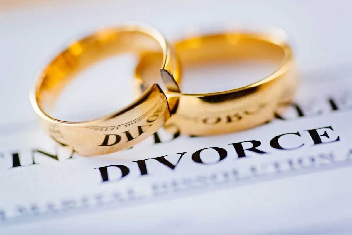 Divorce — Myrtle Grove, NC — Allan Brandon Tise, PLLC, Attorney at Law Two gold wedding rings on top of a divorce document.