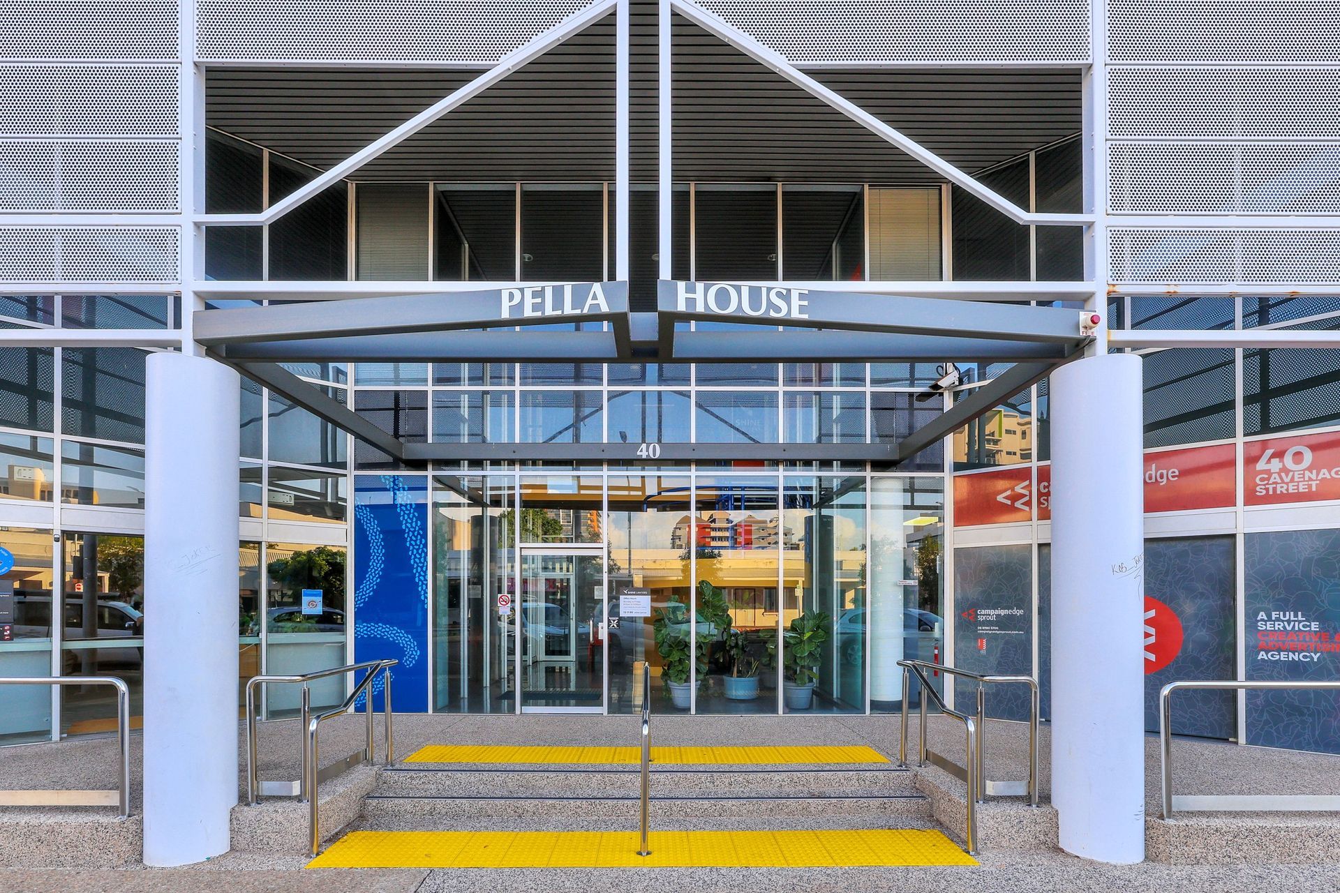 A Pella House Entrance with Glass Doors — Invision NT in Alice Springs, NT