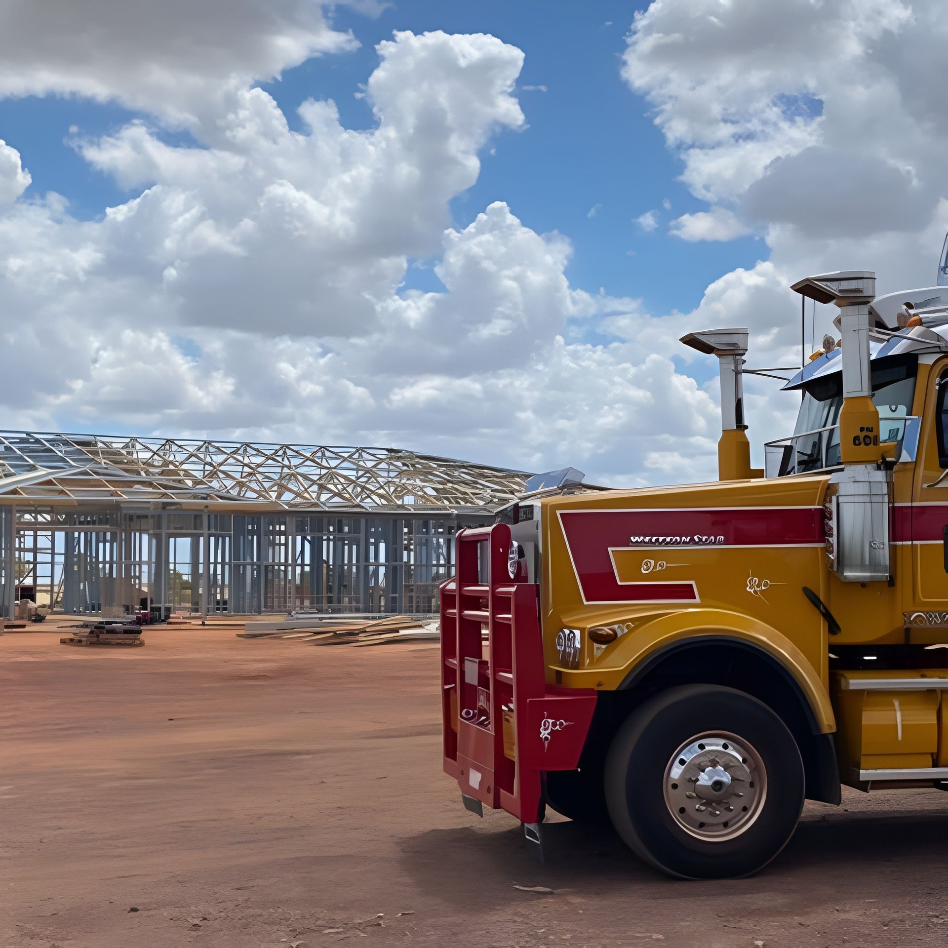 A Truck Parked at A Construction Site — Invision NT in Coconut Grove, NT
