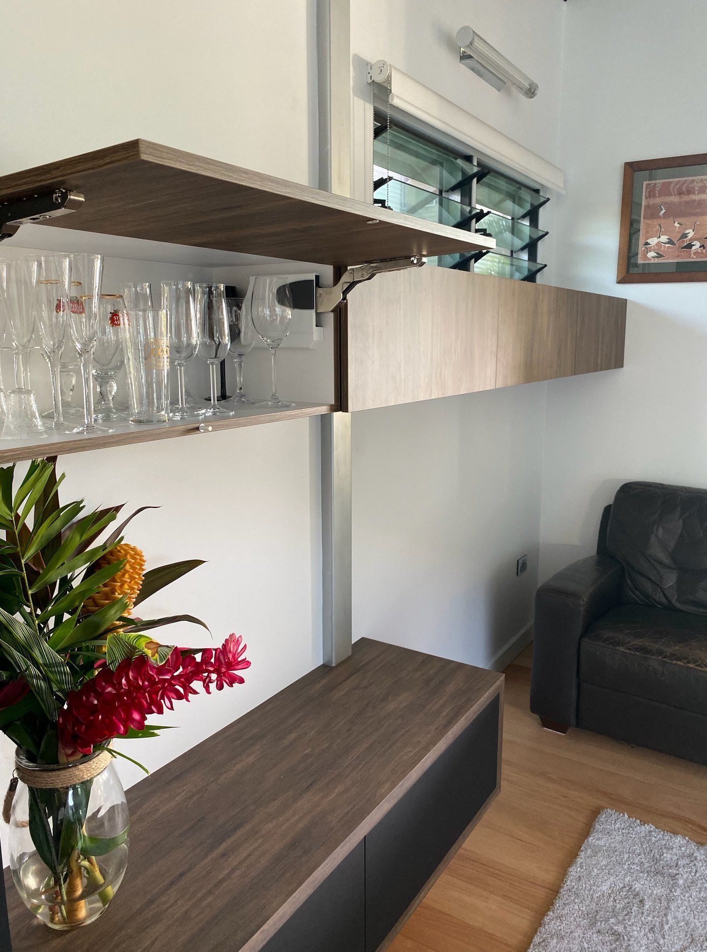 A Living Room with A Floating Bar — Invision NT in Coconut Grove, NT