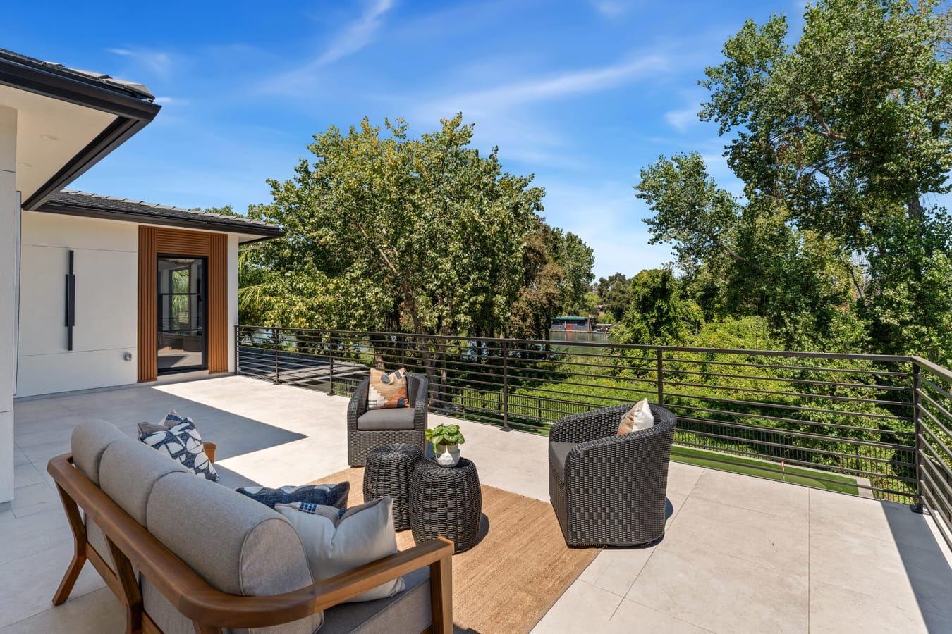 Private balcony with outdoor seating