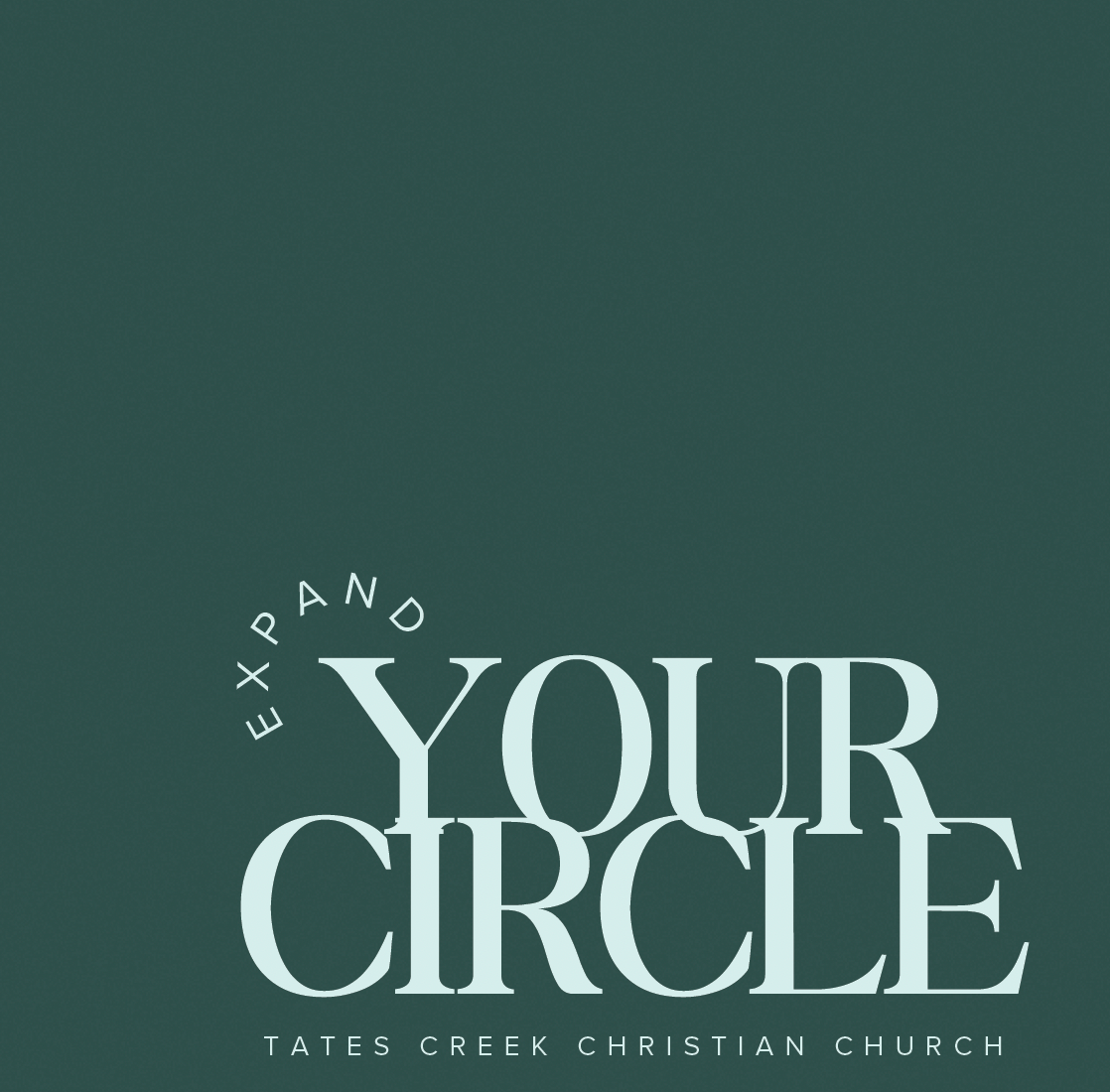 A logo for the tates creek christian church