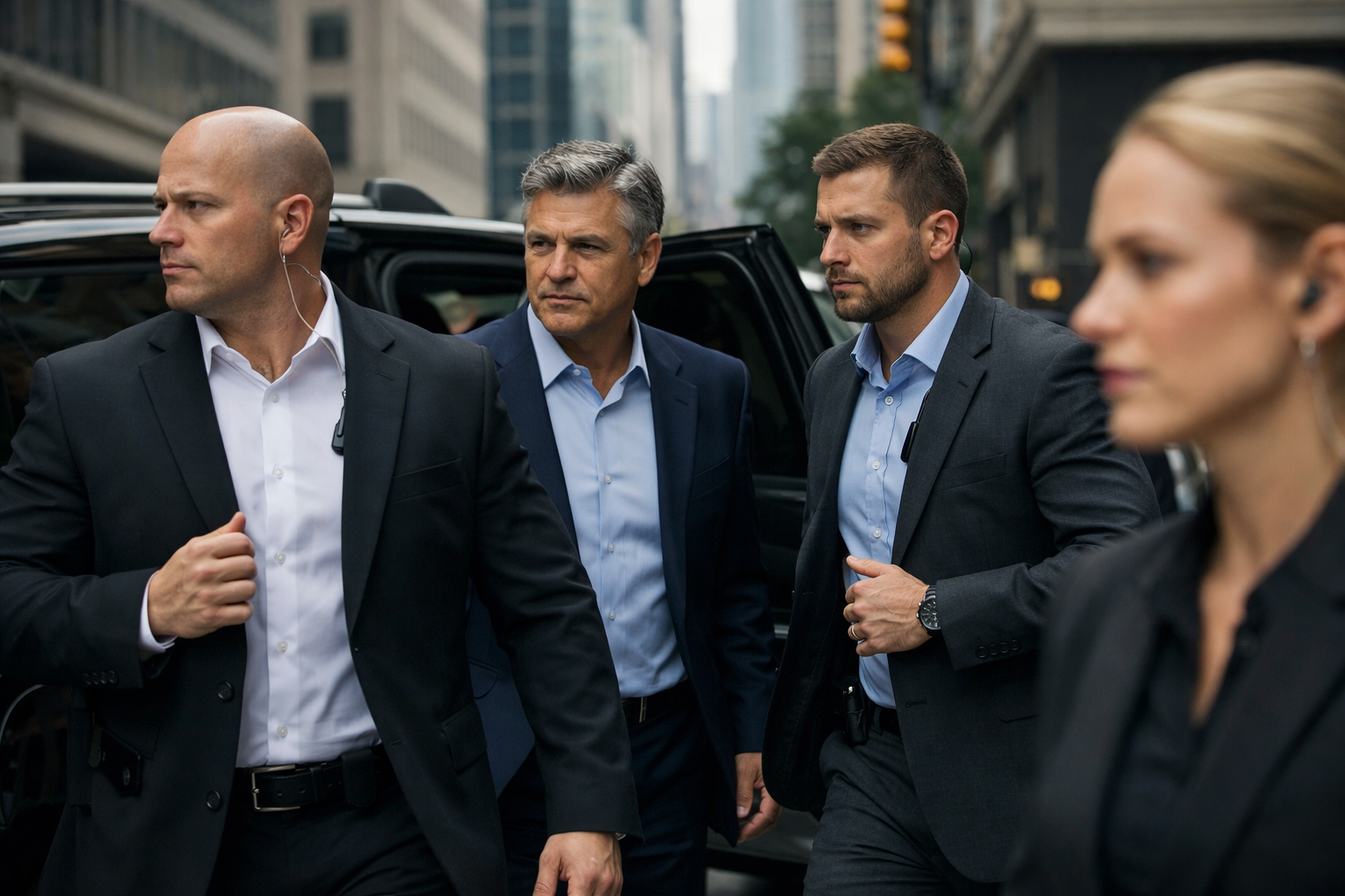 Ex-military close protection officer working in civilian security role