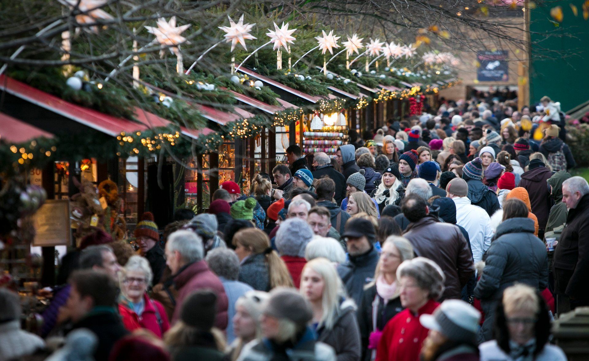 Security risk management at a UK public event with trained staff managing crowds