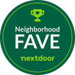 Nextdoor logo in green text on a white background.