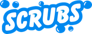 SCRUBS CAR WASH GAINSVILLE FLORIDA logo in bold white letters with blue outline and blue bubblesScrubs Car Wash touchfree soft touch self serve vacuum membership