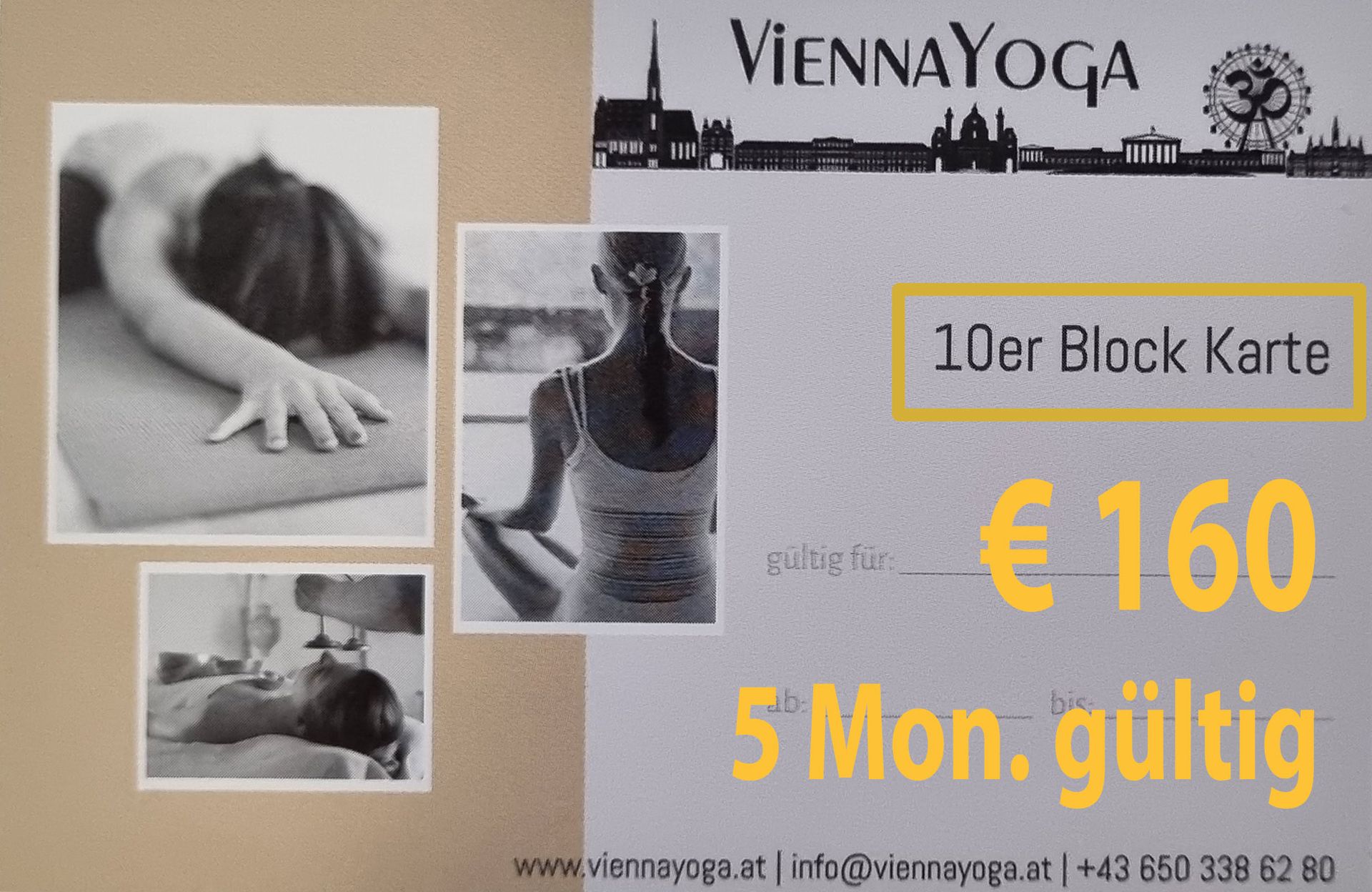 10er Block Karte Yoga