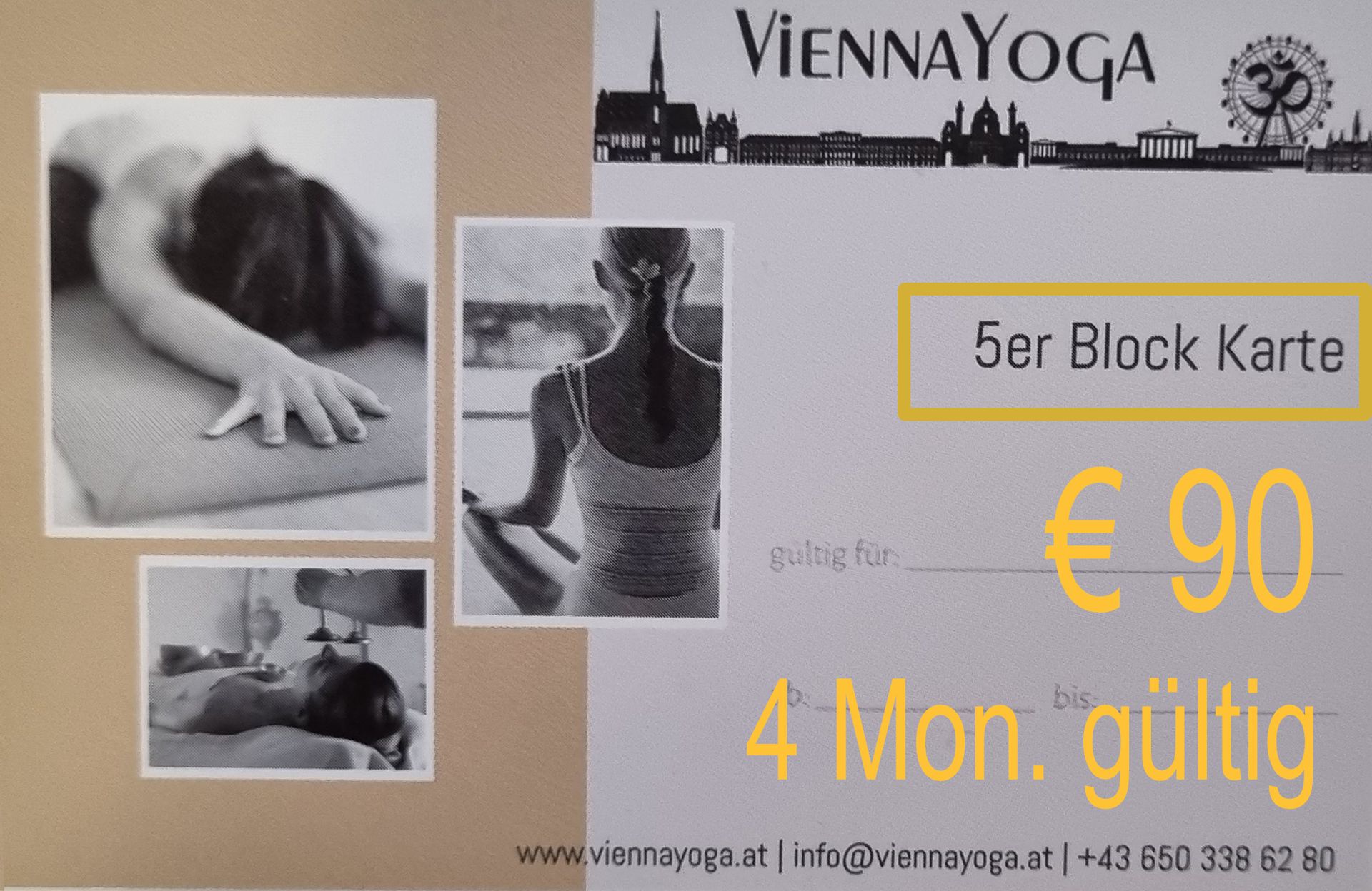 5er Block Karte Yoga