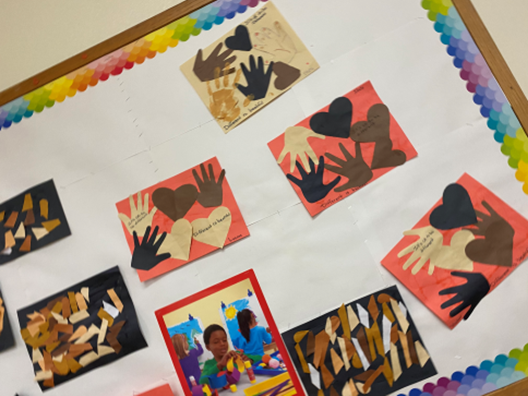 A bunch of cards with hands and hearts on them