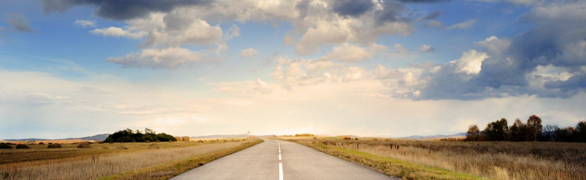 Landschap met weg