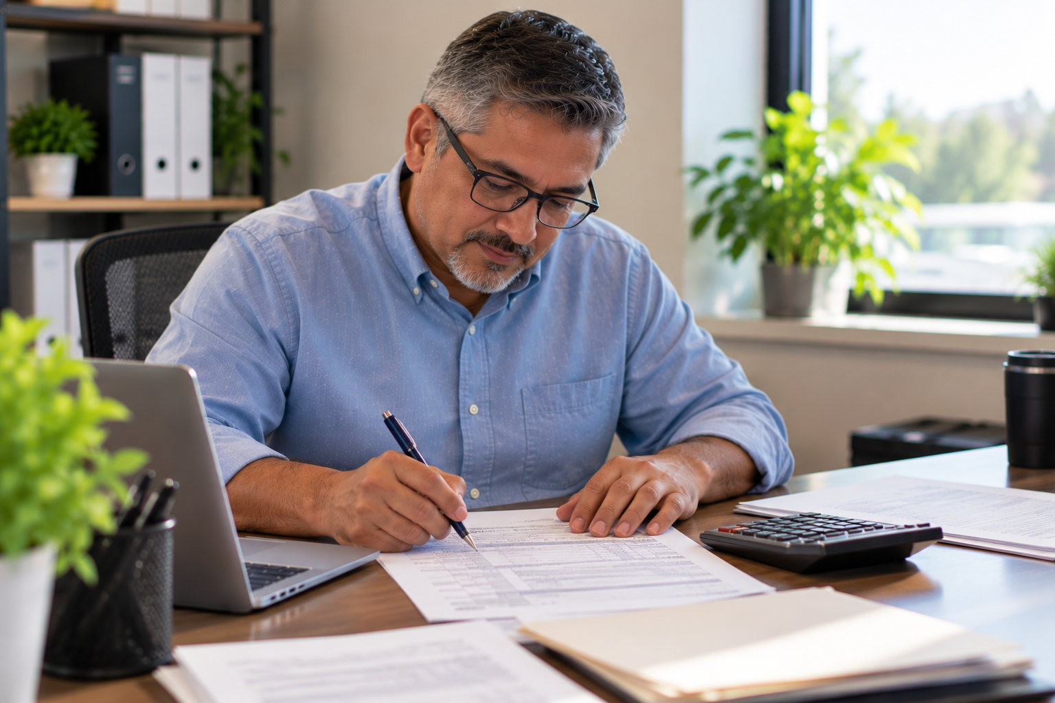 A person is writing on a clipboard with a pen.