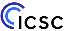 ICSC logo with blue crescent icon and black text