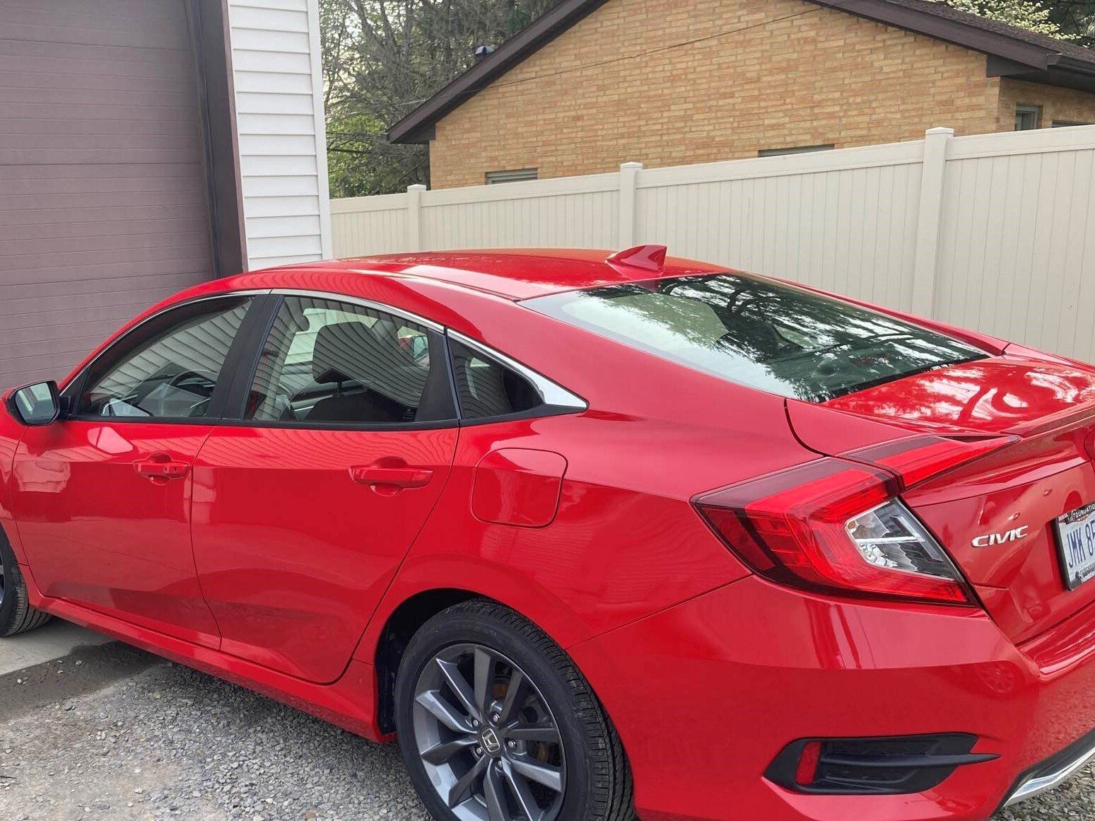 After Front Damaged Blue Car — Dover, OH — Cua Refinishing Co.