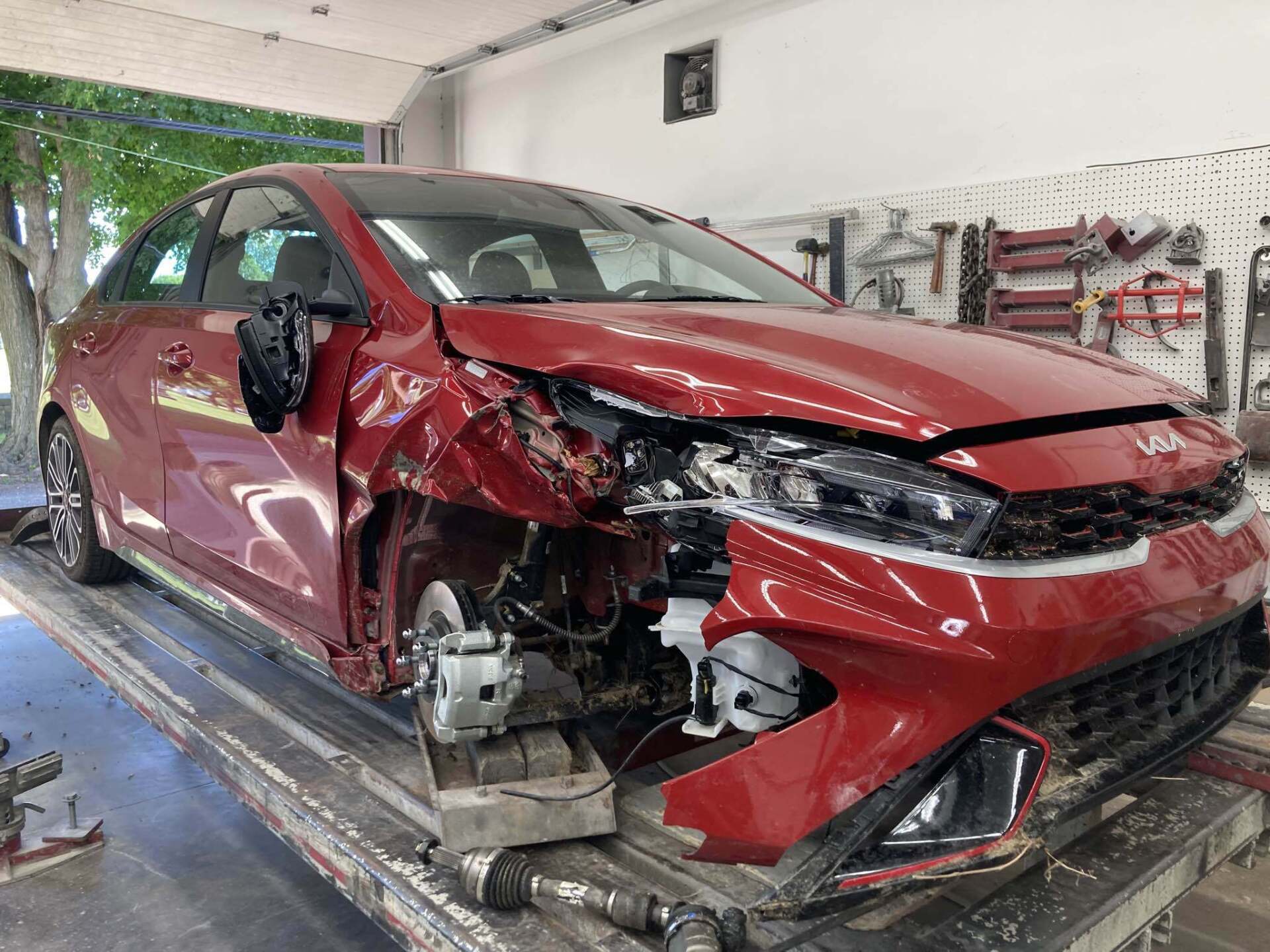 Before Red Car form Collision — Dover, OH — Cua Refinishing Co.