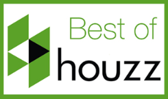 Best of Houzz logo with green geometric icon and black text on white background
