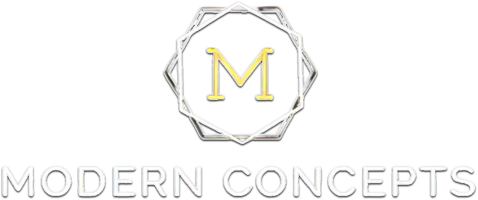 Modern Concepts logo with a gold “M” in a silver octagon above the company name
