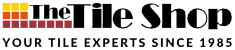 The Tile Shop logo with orange tile icons and the tagline “Your tile experts since 1985”