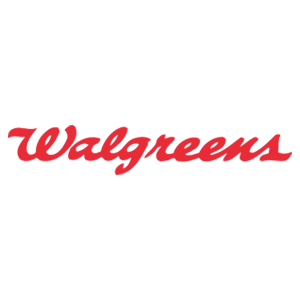 A red walgreens logo on a white background
