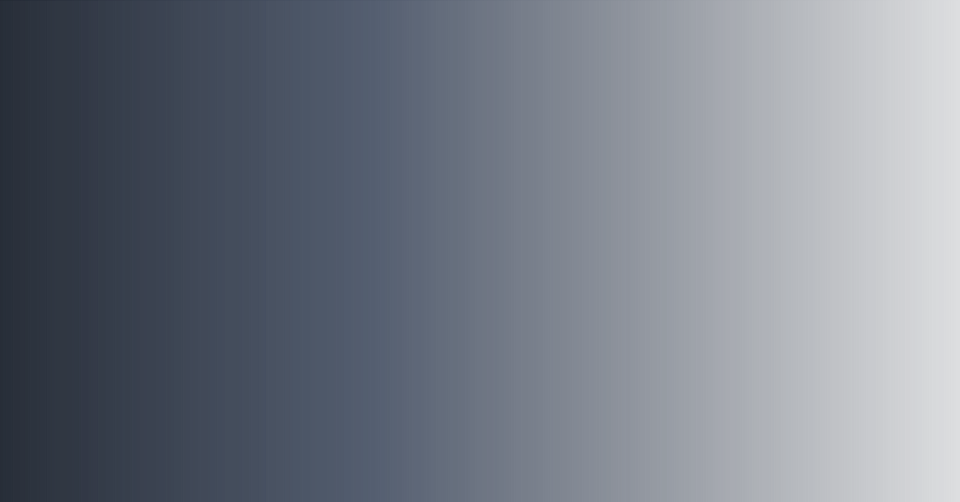 Blue-gray gradient background fading from dark blue to light gray.