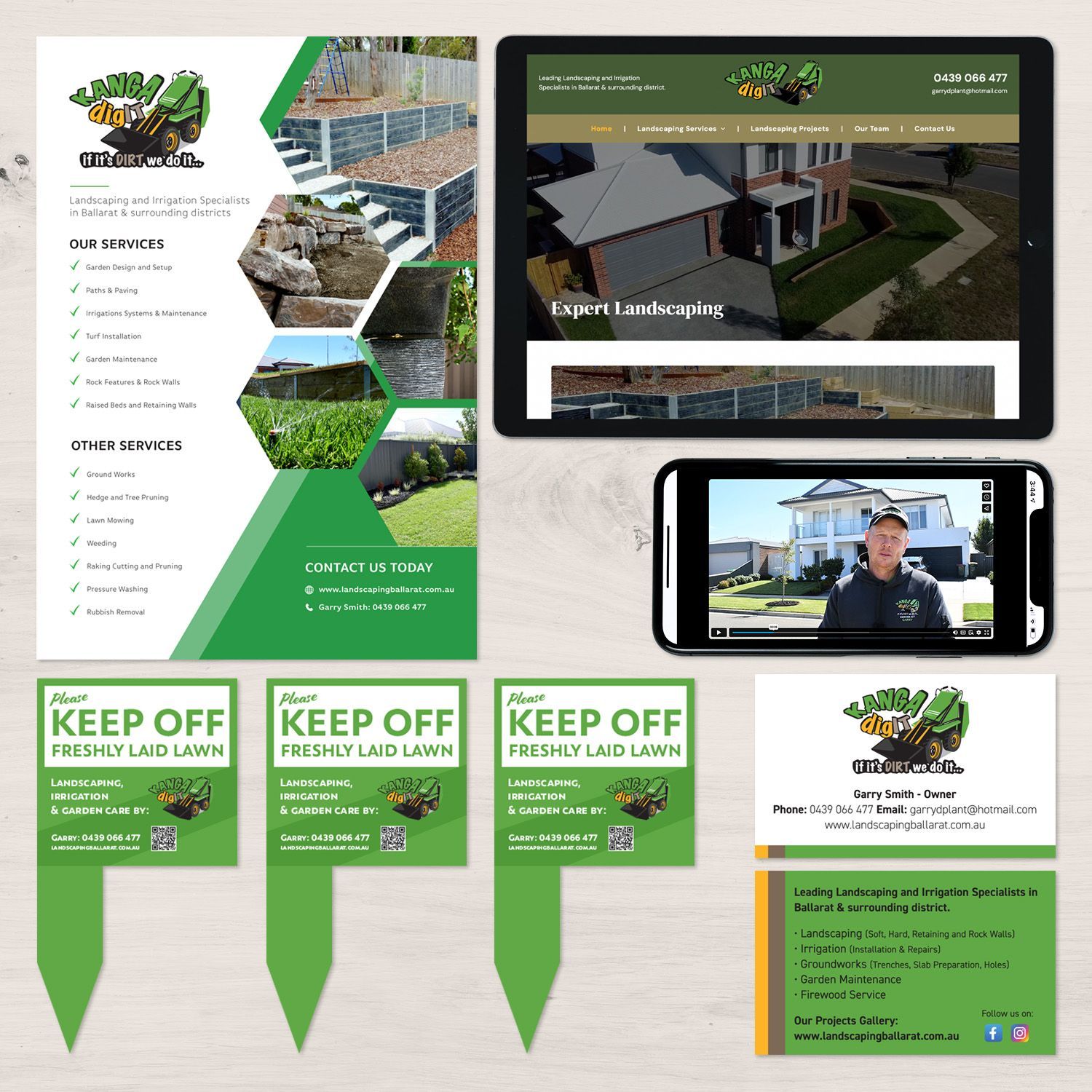 Kanga Dig It partnered with M Group Marketing to reacquaint their existing client base with their range of landscaping services.