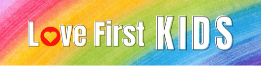 Kids First logo with handprints with hearts in the palms.