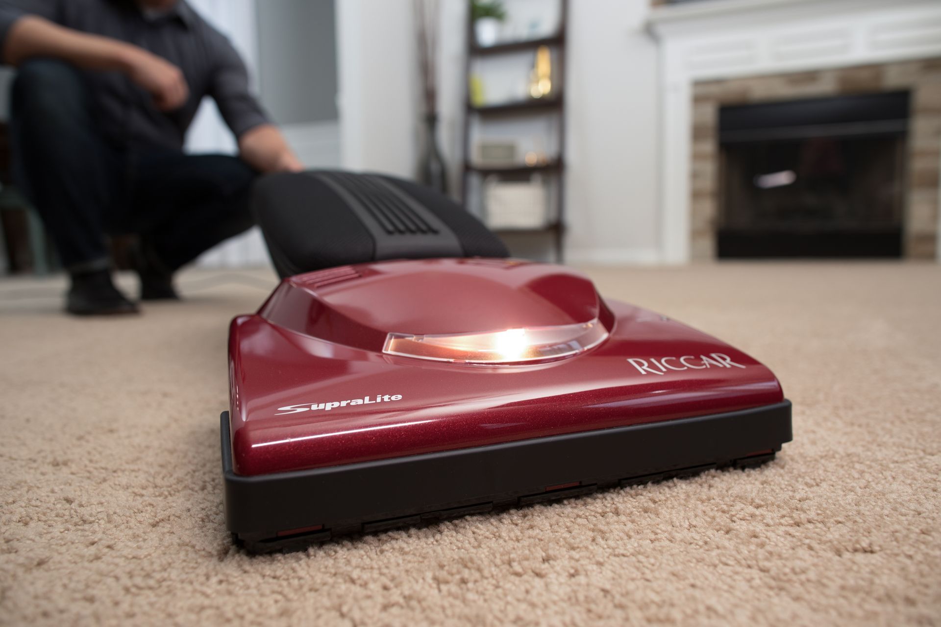 Close Up of Riccar Superlite Red Vacuum