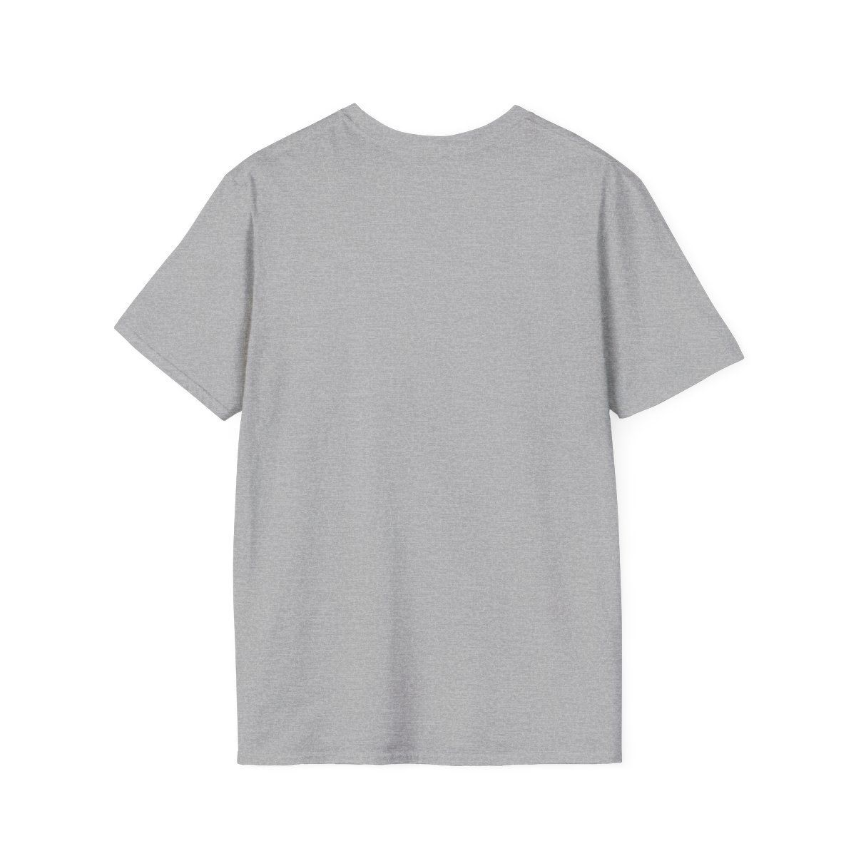 Gray T-shirt with “Village Host” text and a small dog graphic on the chest