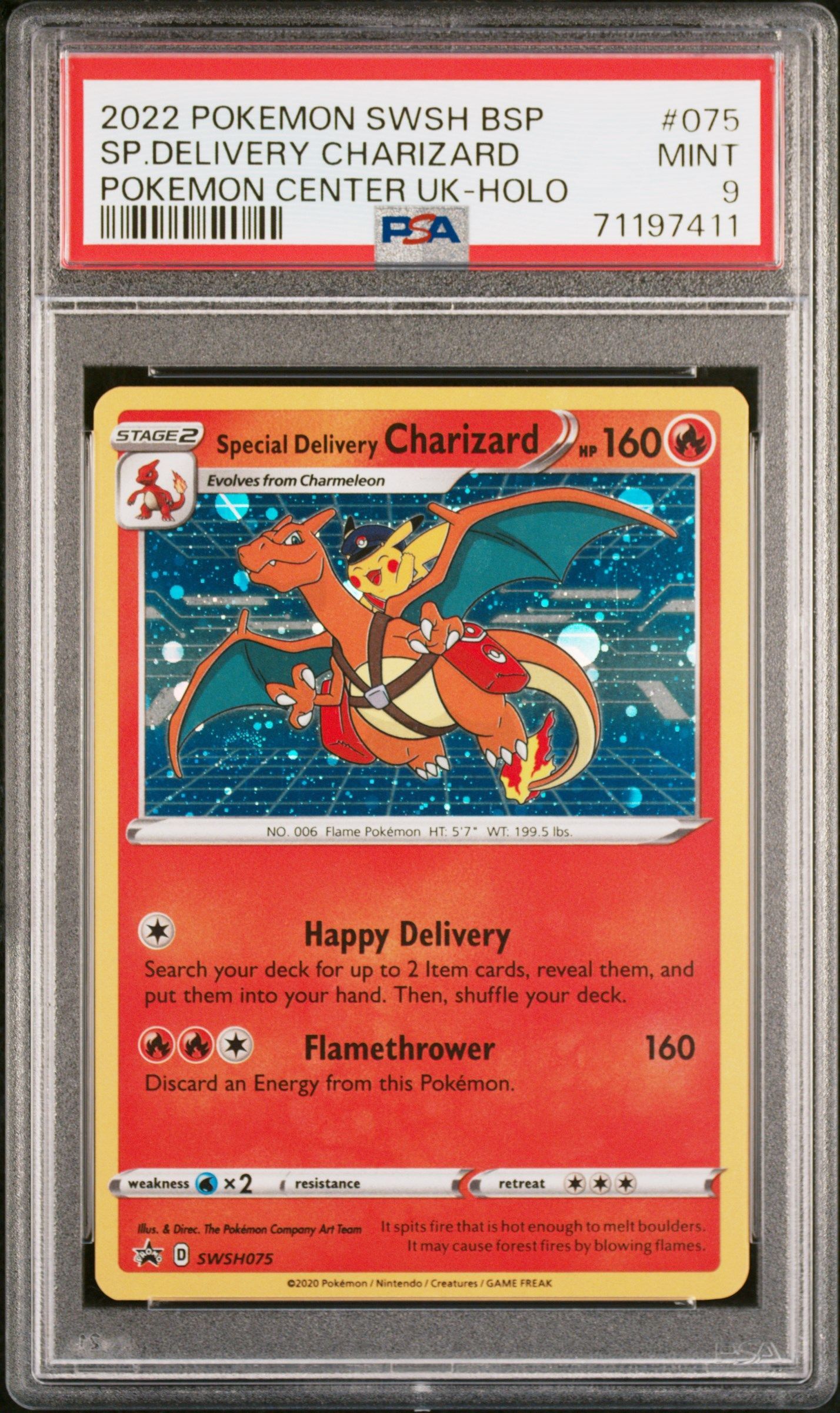 #075 SPECIAL DELIVERY CHARIZARD PSA 9