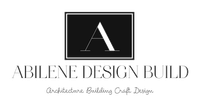 Logo for Abilene Design Build, featuring a black box with a white 'A' and the company name in elegant black text.