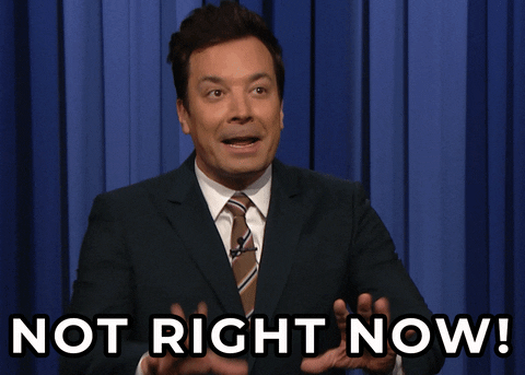 Jimmy Fallon gesturing emphatically, saying