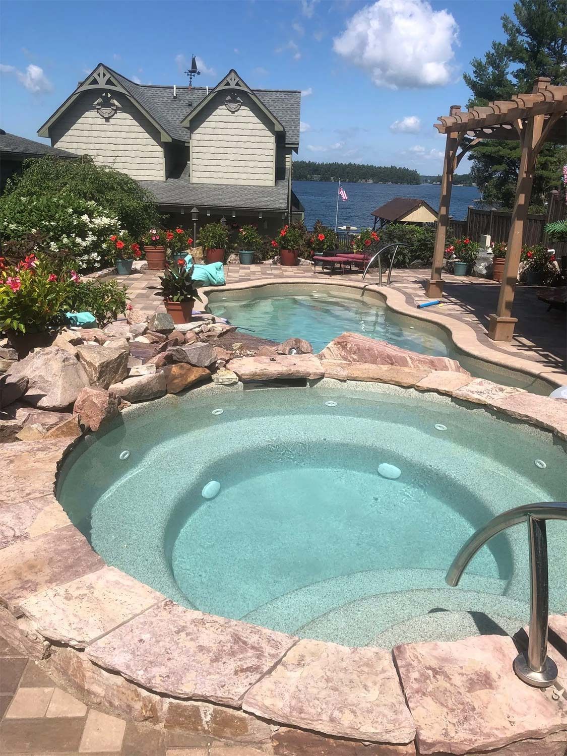 House with wide backyard pool