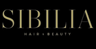 Un logotipo negro y dorado para un salón de peluquería y belleza.